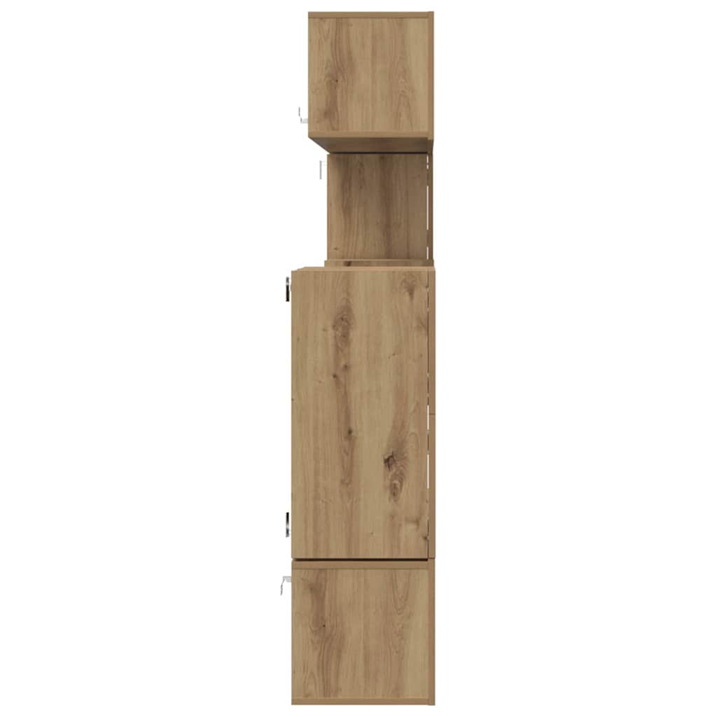 vidaXL Μονάδες TV Επιτοίχιο 4 pcs Artisan Oak Επεξεργασμένο ξύλο