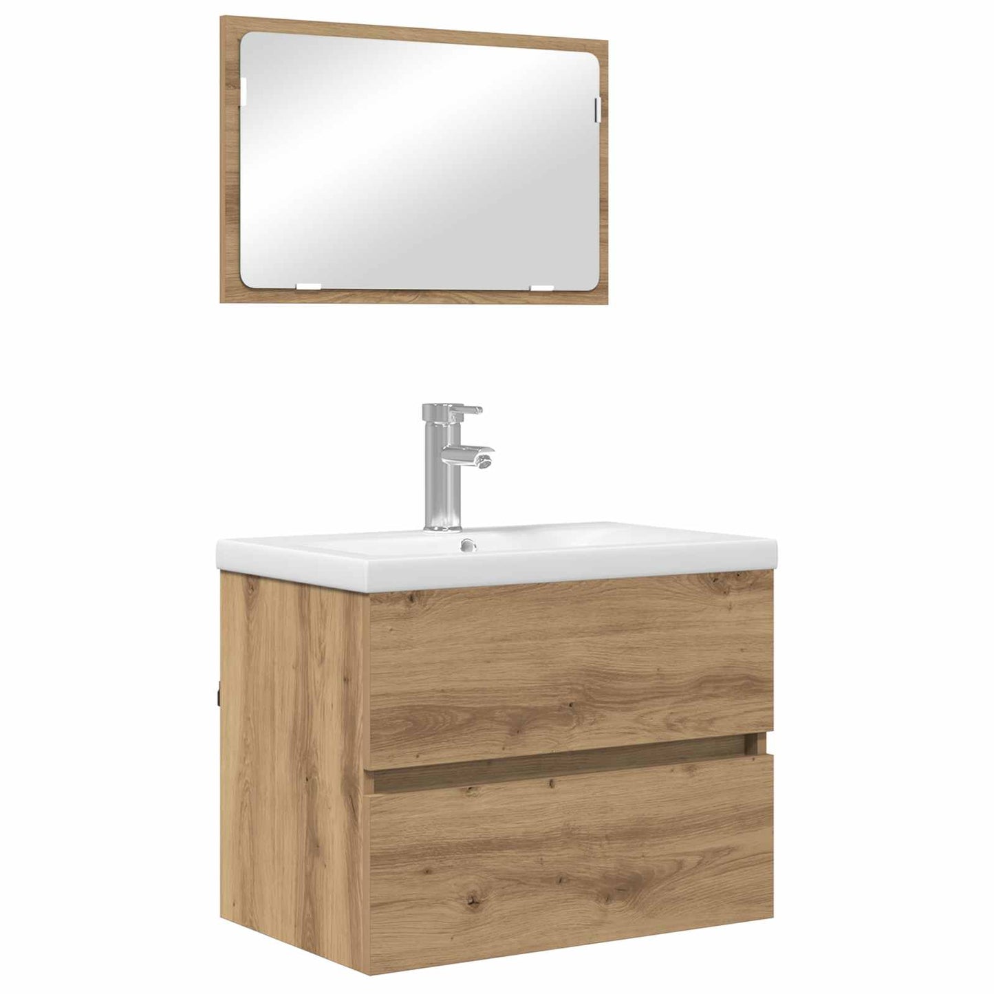 vidaXL Σετ Επίπλων Μπάνιου 3 τεμ. Artisan Oak Επεξεργασμένο Ξύλο