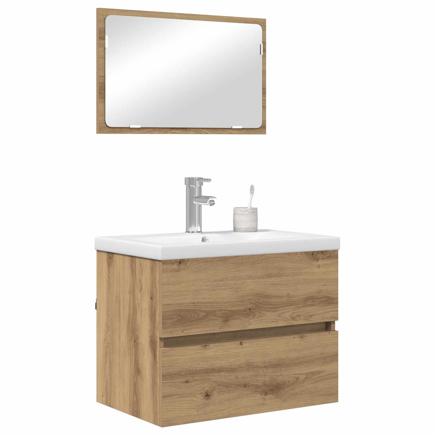 vidaXL Σετ Επίπλων Μπάνιου 3 τεμ. Artisan Oak Επεξεργασμένο Ξύλο