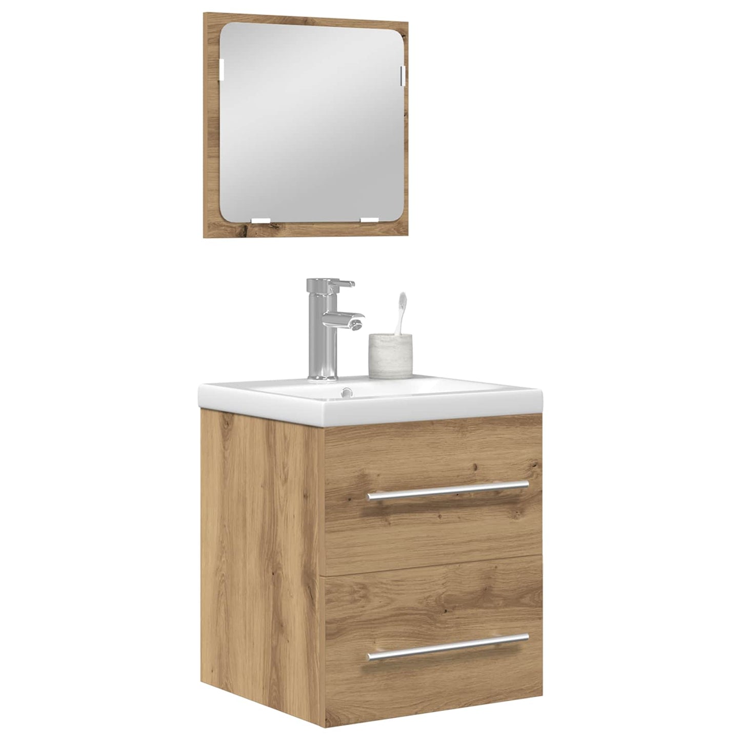 vidaXL Σετ Επίπλων Μπάνιου 2 τεμ. Artisan Oak Επεξεργασμένο Ξύλο