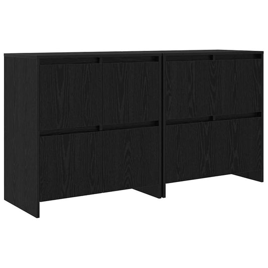 vidaXL Παραδοσιακά Πλευρικά Έπιπλα 2 pcs Μαύρη δρυς 70 x 41 x 75 εκ.