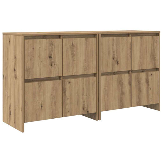 vidaXL Παραδοσιακά Πλευρικά Έπιπλα 2 pcs artisan δρυς 70 x 41 x 75 εκ.