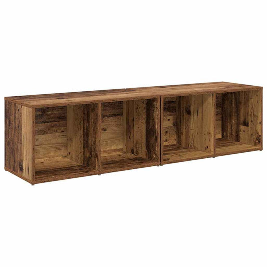 vidaXL Σετ επίπλου τηλεόρασης 2 pcs Παλιό Ξύλο 37 x 35 x 72 εκ.