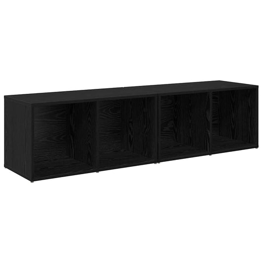 vidaXL Σετ επίπλου τηλεόρασης 2 pcs Μαύρη Οξυά 37 x 35 x 72 εκ.