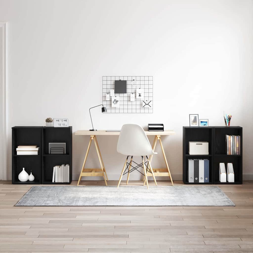 vidaXL Σετ επίπλου τηλεόρασης 4 pcs Μαύρη Δρυς 72 x 35 x 36.5 cm