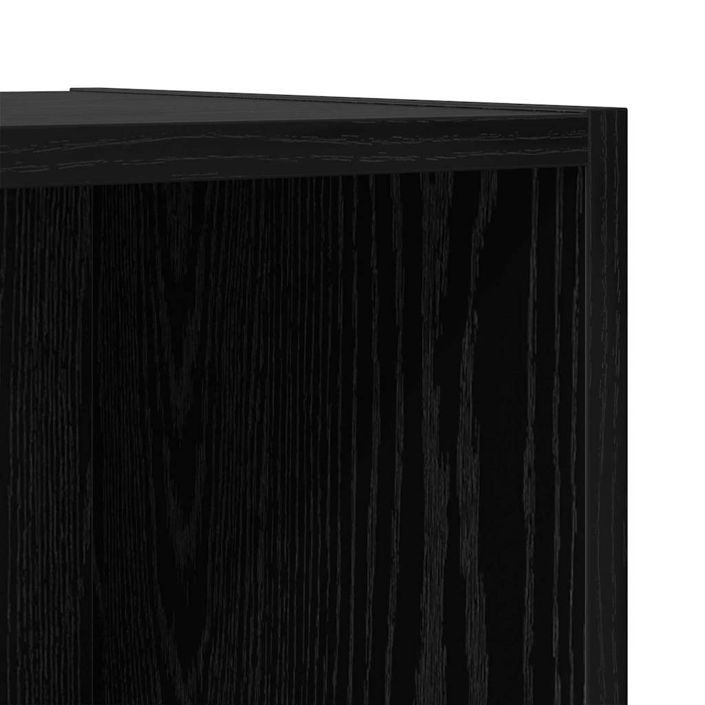 vidaXL Τηλεοπτική Κάβα Τοίχου 4 pcs Μαύρη δρυς 37 x 37 x 107.5 εκ