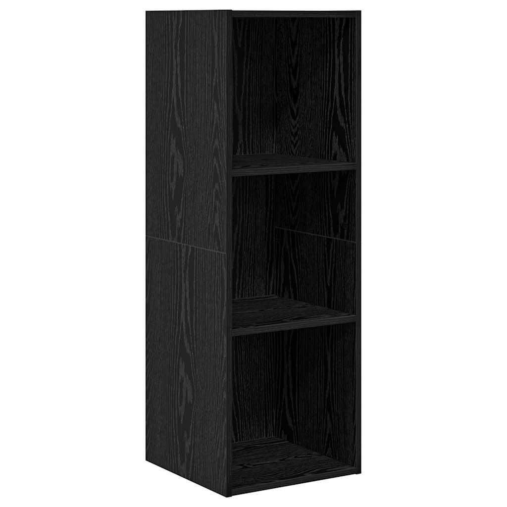 vidaXL Τηλεοπτική Κάβα Τοίχου 4 pcs Μαύρη δρυς 37 x 37 x 107.5 εκ