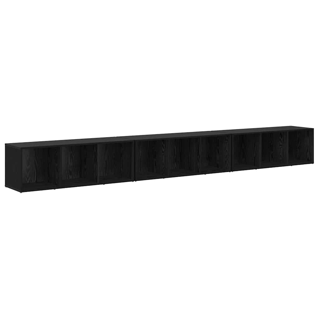 vidaXL Ντουλάπι TV 3 pcs Μαύρη δρυς 37 x 35 x 107.5 εκ