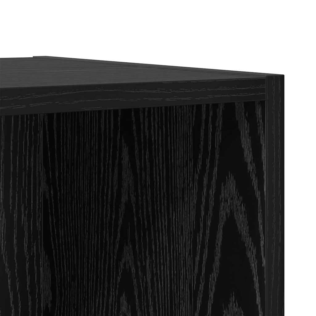 vidaXL Τηλεοπτική Κάβα Τοίχου 4 pcs Μαύρη Δρυς 37 x 37 x 72 εκ