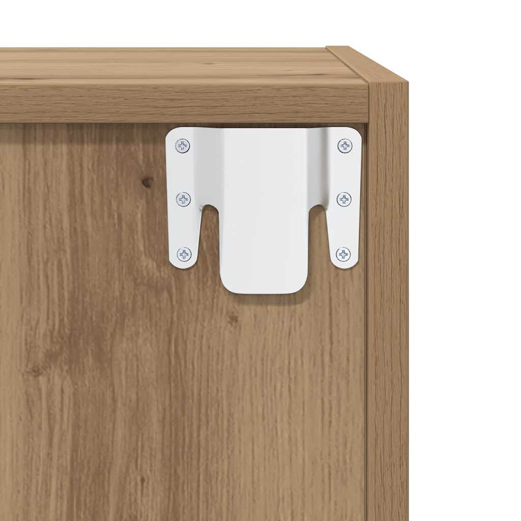 vidaXL Τηλεοπτική Κάβα Τοίχου 4 pcs Χειροποίητη δρυς 37 x 37 x 72 εκ