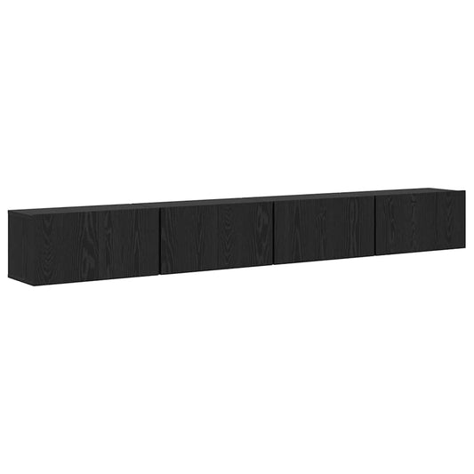 vidaXL Σετ επίπλου τηλεόρασης 4 pcs Μαύρη Οξυά 60 x 30 x 30 cm