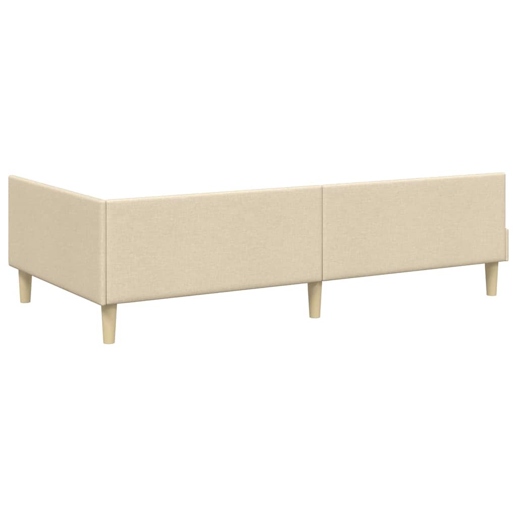 vidaXL Κρεβάτι Γωνίας Κρεμ 80 x 200 cm ύφασμα