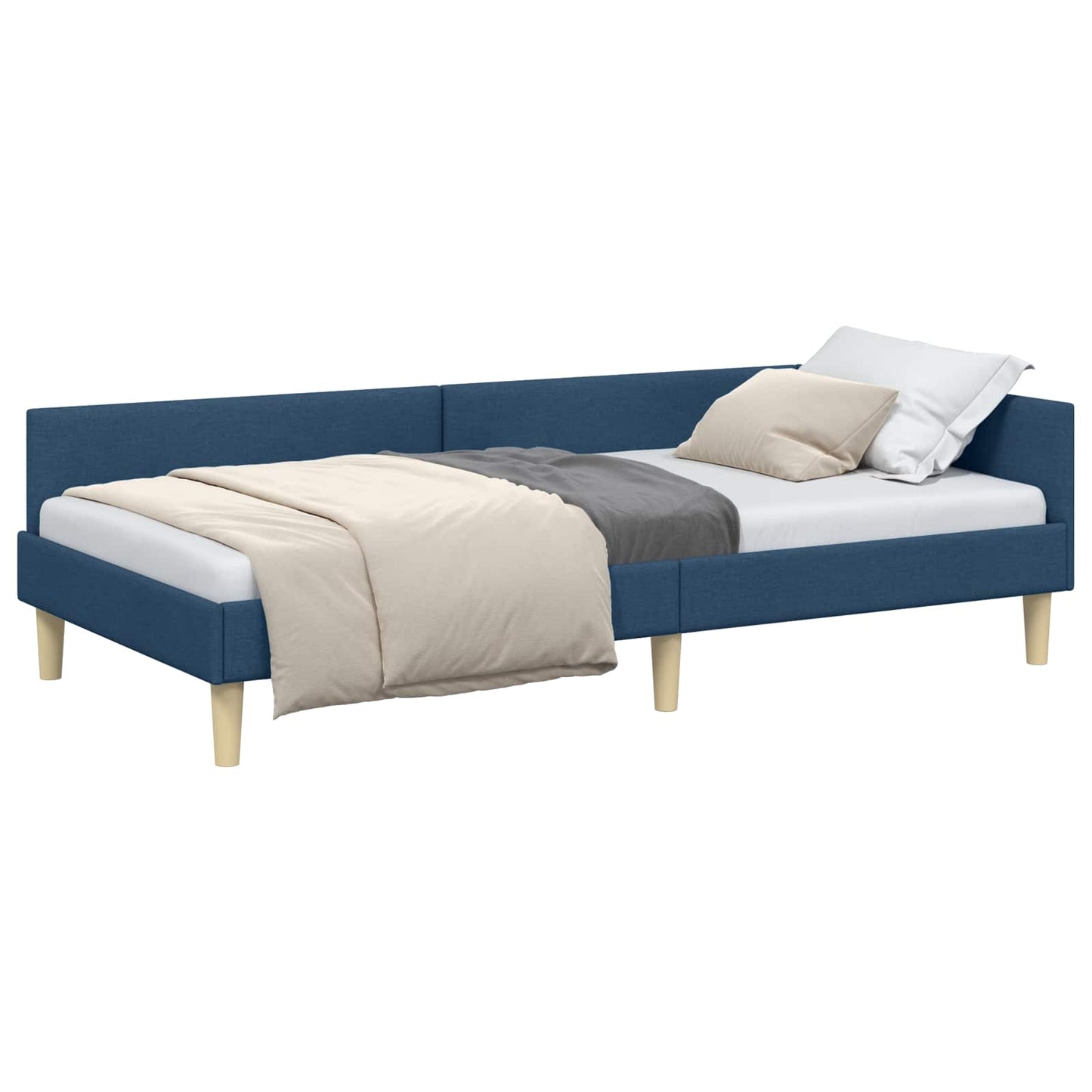 vidaXL Κρεβάτι Γωνίας Μπλε 80 x 200 cm ύφασμα