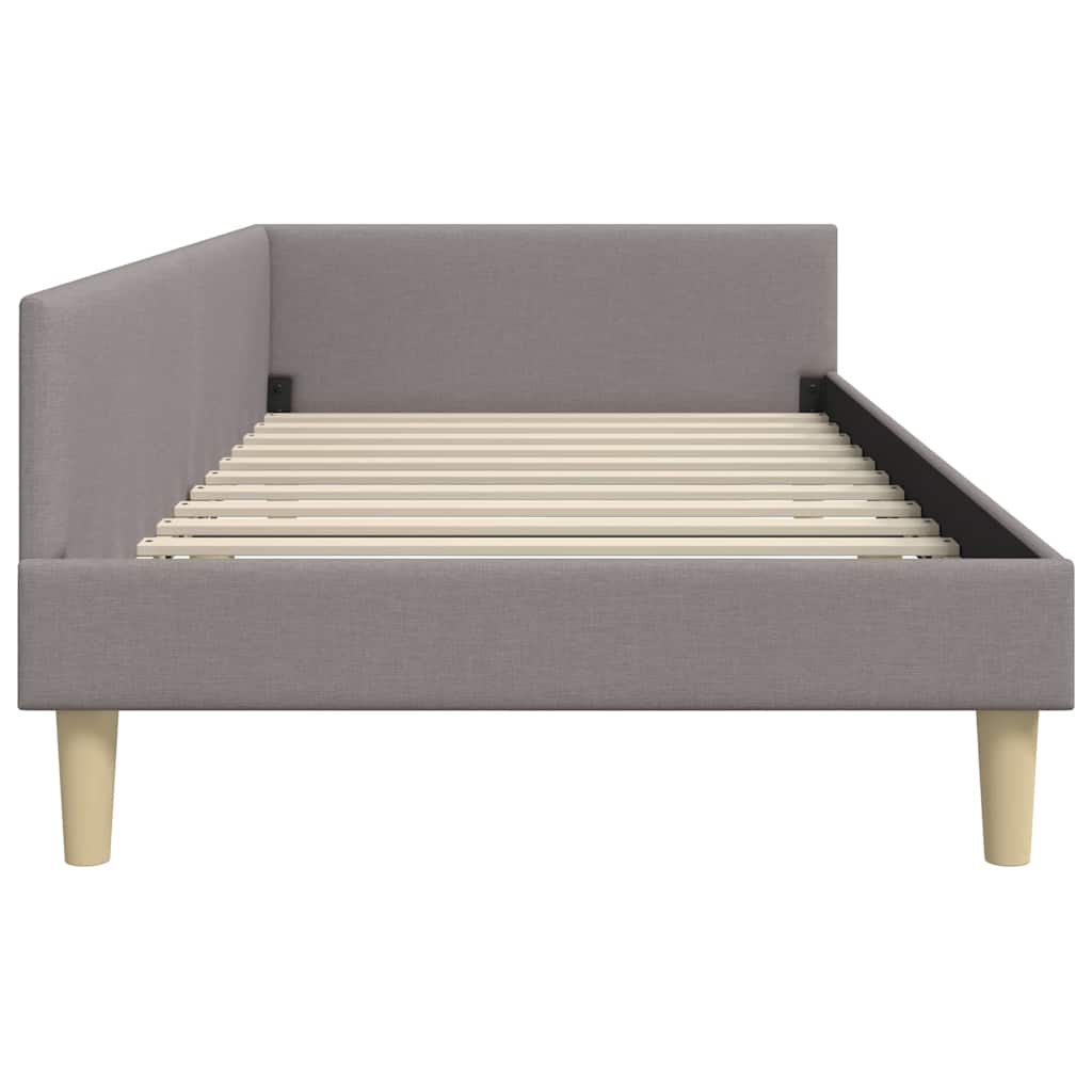 vidaXL Κρεβάτι Γωνίας με κεφαλάρι Taupe 90 x 190 cm ύφασμα