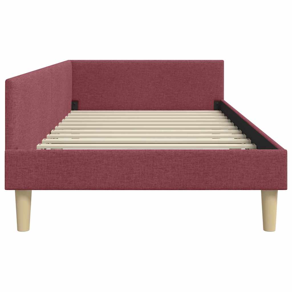 vidaXL Κρεβάτι Γωνίας Κόκκινο 90 x 200 cm ύφασμα