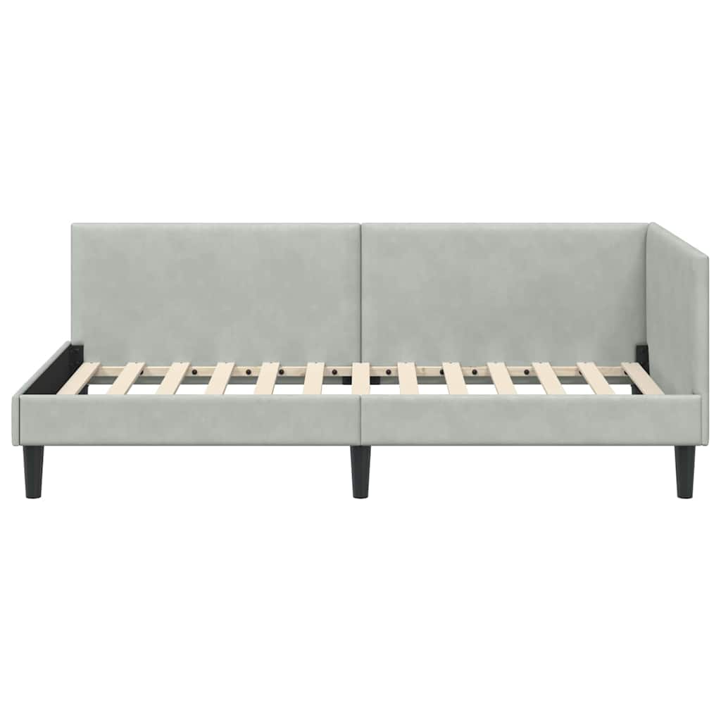 vidaXL Κρεβάτι Γωνίας Άλλο με κεφαλάρι Ανοιχτό γκρι 80 x 200 cm