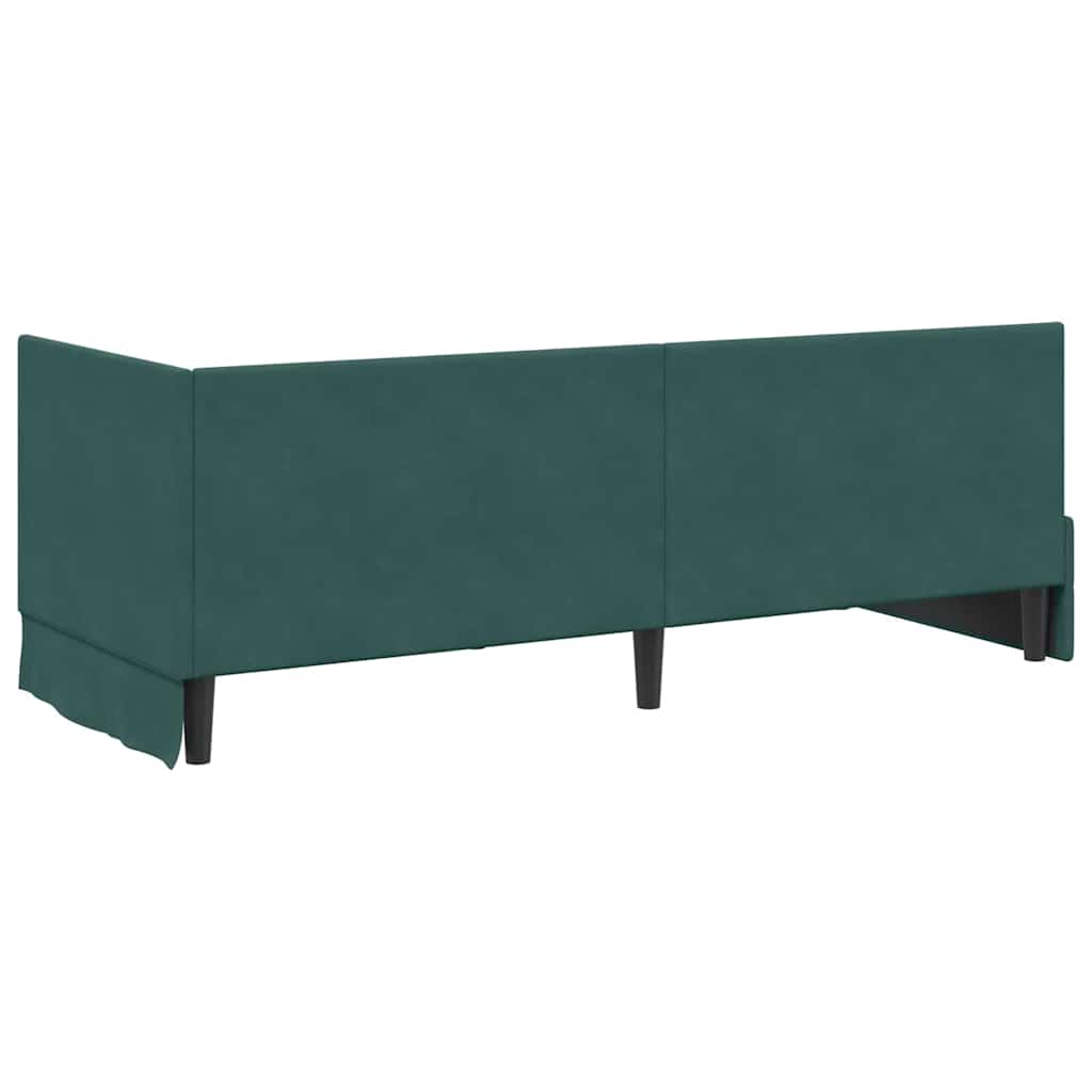 vidaXL Κρεβάτι Γωνίας Σκούρο Πράσινο 80 x 200 cm Βελούδο