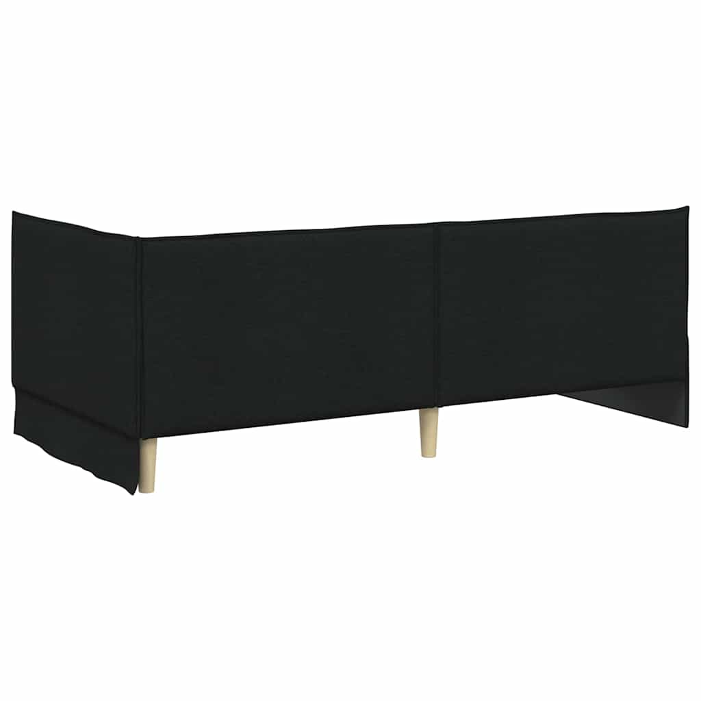 vidaXL Κρεβάτι Γωνίας με κεφαλάρι Μαύρο 80 x 200 cm ύφασμα