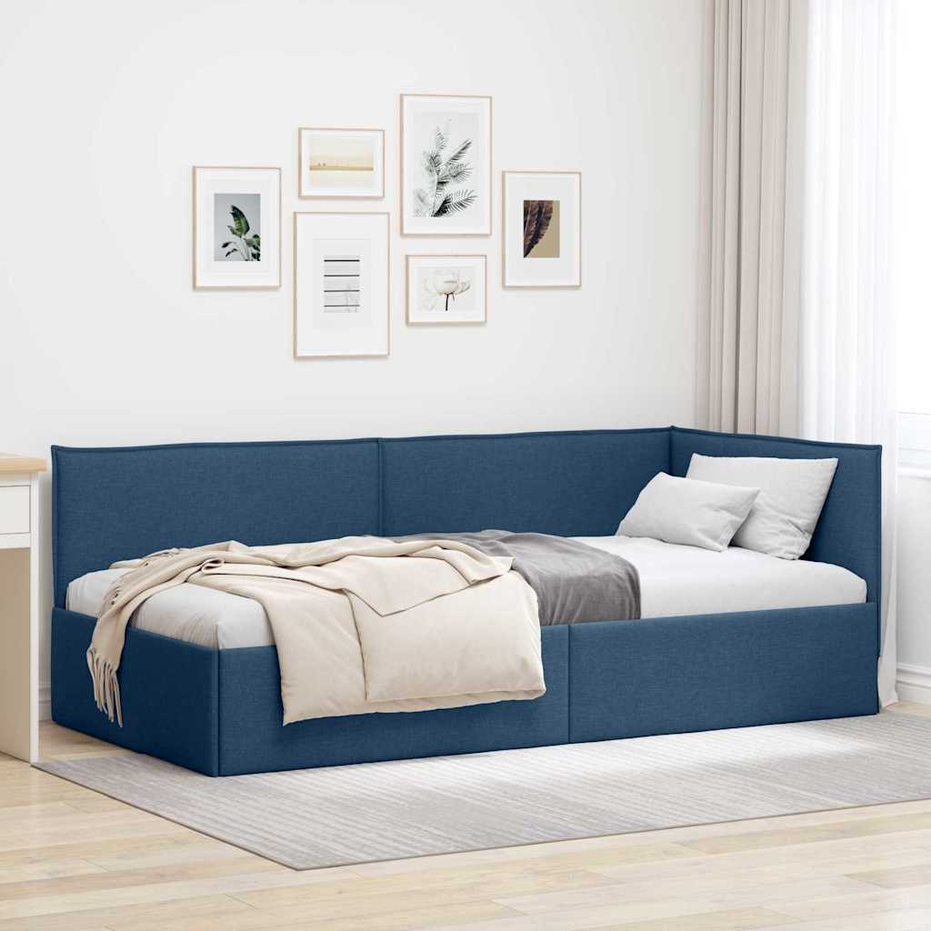 vidaXL Κρεβάτι Γωνίας με κεφαλάρι Μπλε 80 x 200 cm ύφασμα