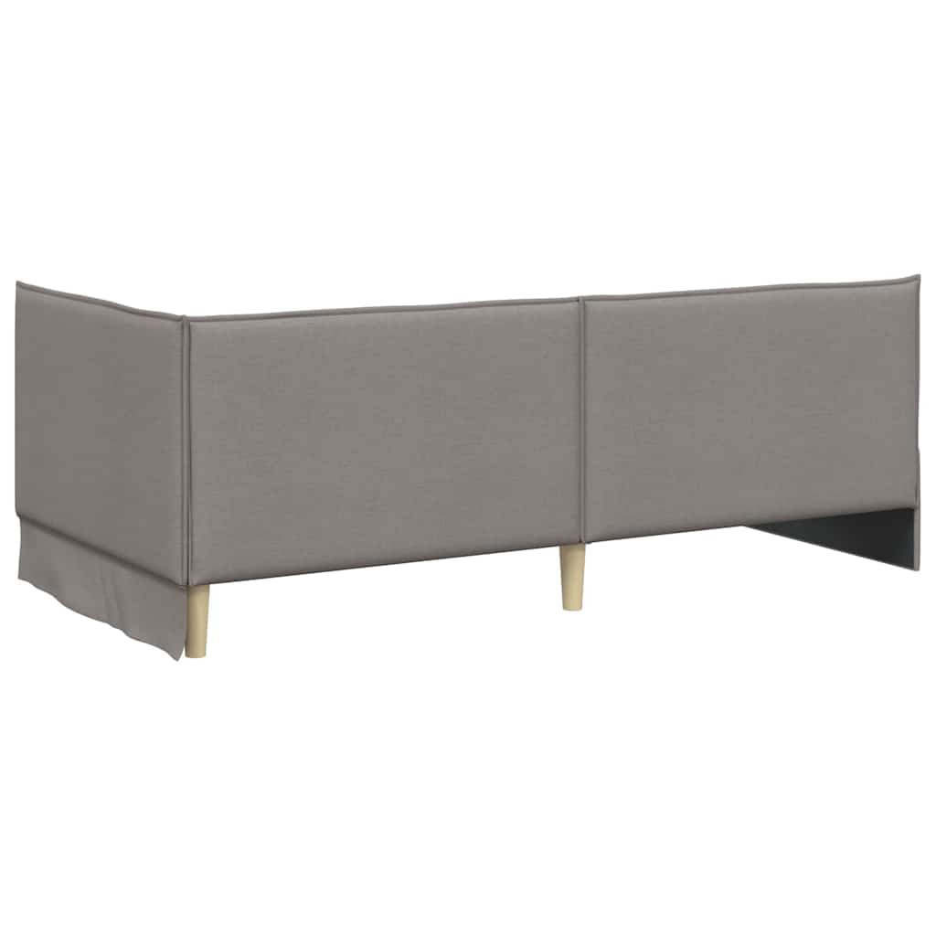 vidaXL Κρεβάτι Γωνίας Taupe 90 x 190 cm ύφασμα