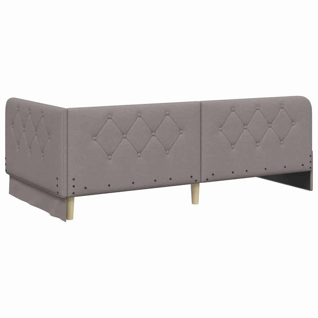 vidaXL Κρεβάτι Γωνίας με κεφαλάρι Taupe 90 x 190 cm ύφασμα