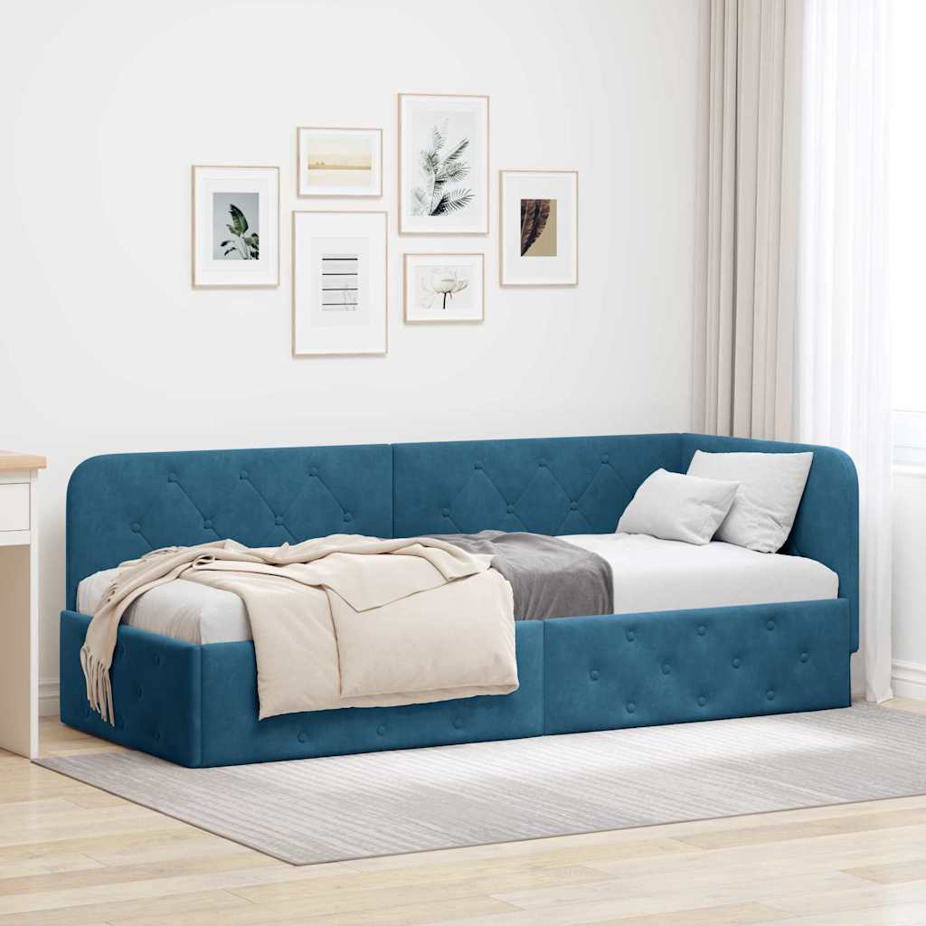 vidaXL Κρεβάτι Γωνίας Μπλε 80 x 200 cm Βελούδο