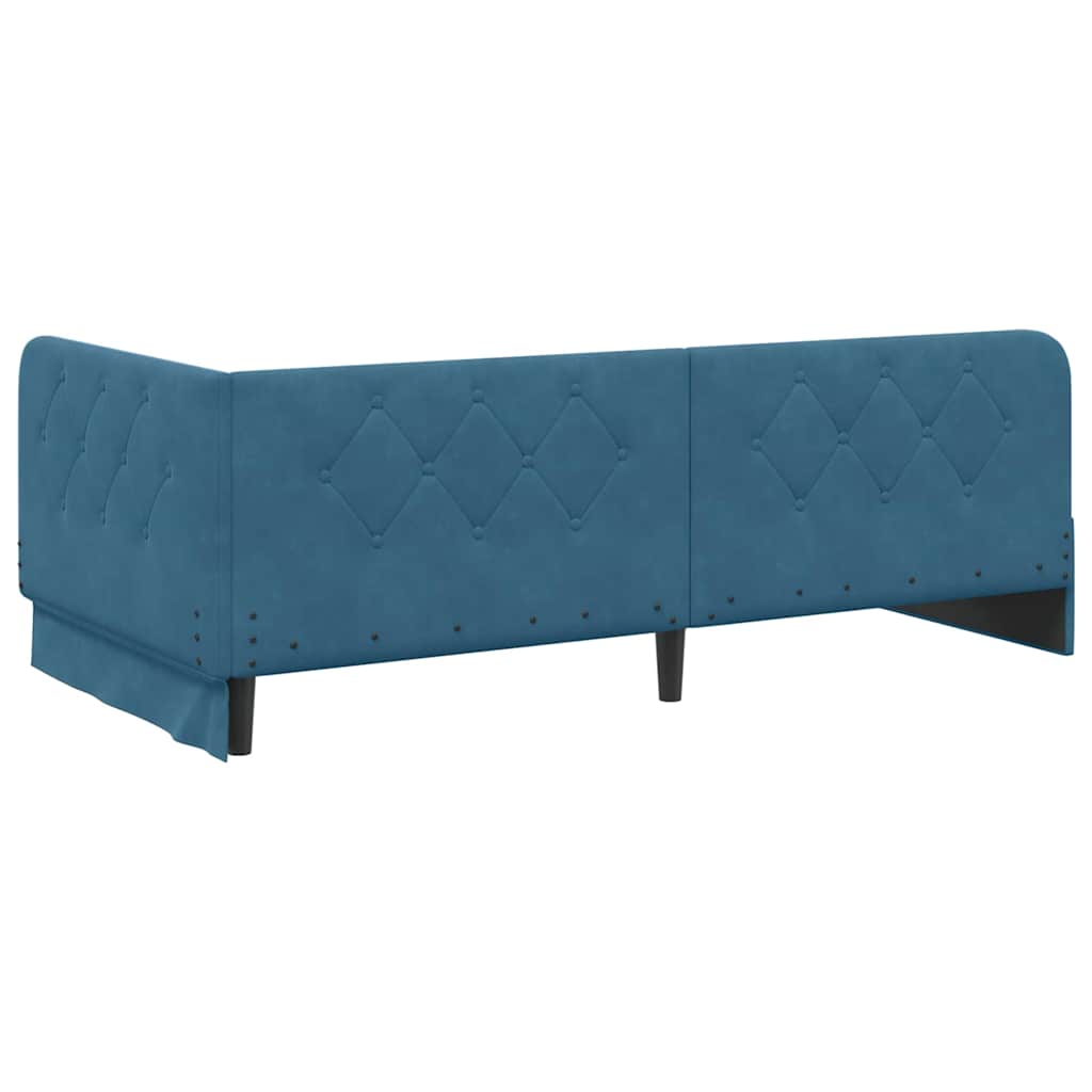 vidaXL Κρεβάτι Γωνίας Μπλε 90 x 200 cm Βελούδο