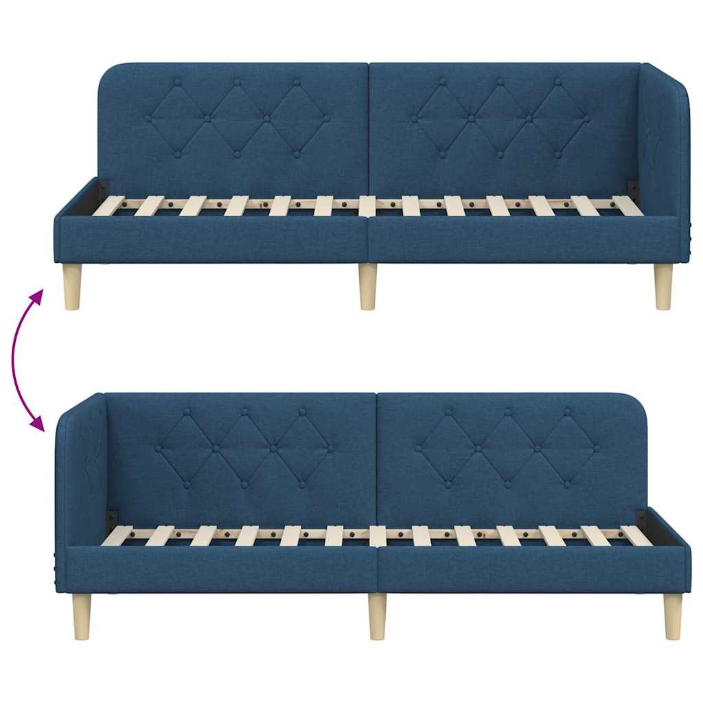 vidaXL Κρεβάτι Γωνίας Μπλε 80 x 200 cm ύφασμα