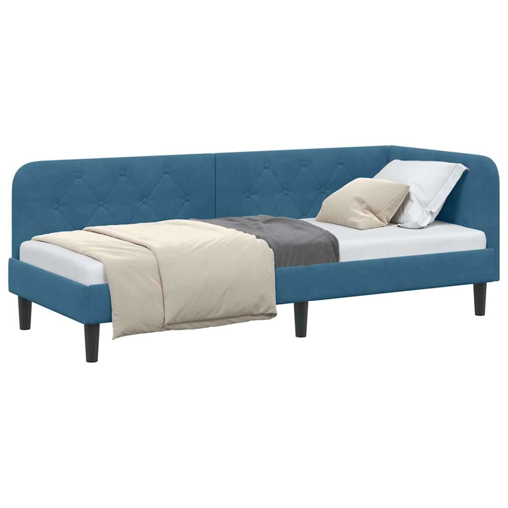 vidaXL Κρεβάτι Γωνίας Μπλε 80 x 200 cm Βελούδο