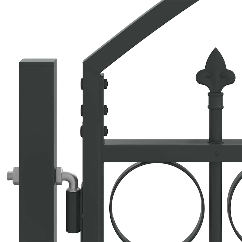 vidaXL Πύλη Φράχτη ASSEN 301 x 200 εκ. Ατσάλι Γκρι Κλειδώσιμο