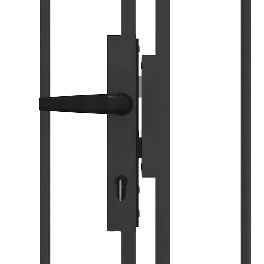 vidaXL Πύλη Φράχτη ASSEN 301 x 200 εκ. Ατσάλι Γκρι Κλειδώσιμο