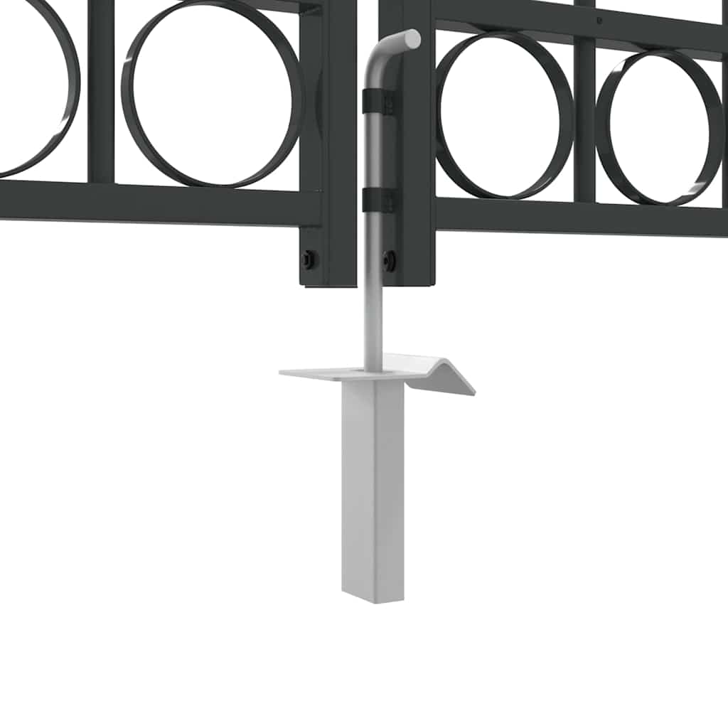 vidaXL Πύλη Φράχτη ASSEN 301 x 200 εκ. Ατσάλι Γκρι Κλειδώσιμο