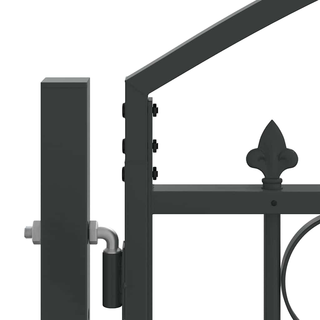 vidaXL Πύλη Φράχτη ASSEN 401 x 224,5 εκ. Ατσάλι Γκρι Κλειδώσιμο