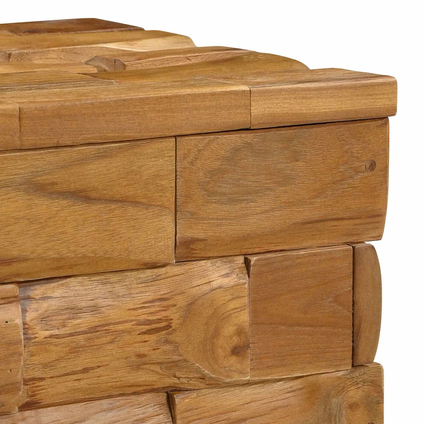 vidaXL Σκαμπό Αποθήκευσης Καφέ 40 x 40 x 45 cm Στερεό Ξύλο Τίκ