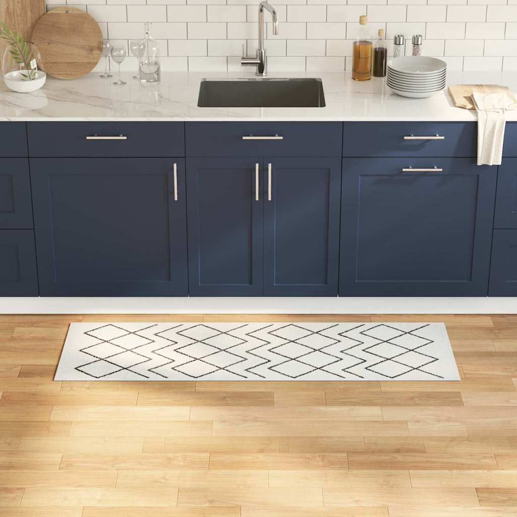 vidaXL Χαλί Κουζίνας Geometric Γεωμετρικό 45 x 150 cm Βελούδο