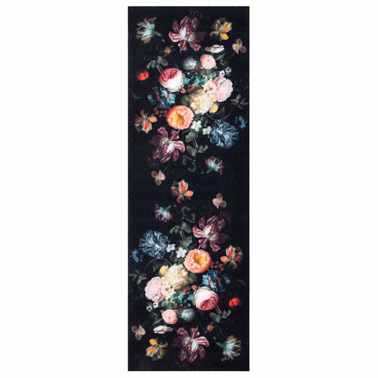 vidaXL Χαλί Κουζίνας Μαύρο 180 x 60 cm Βελούδο