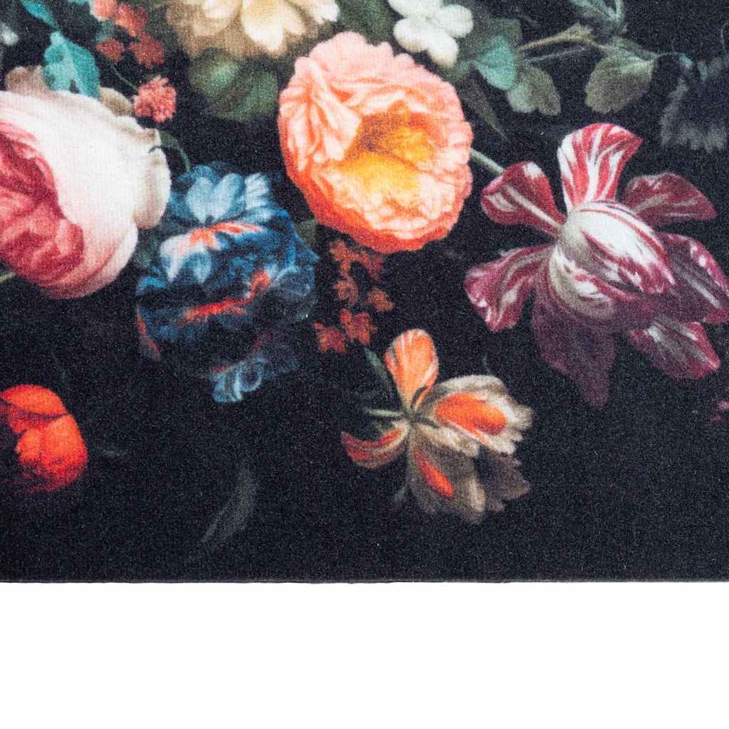 vidaXL Χαλί Κουζίνας Floral Λουλούδια 45 x 150 cm Βελούδο
