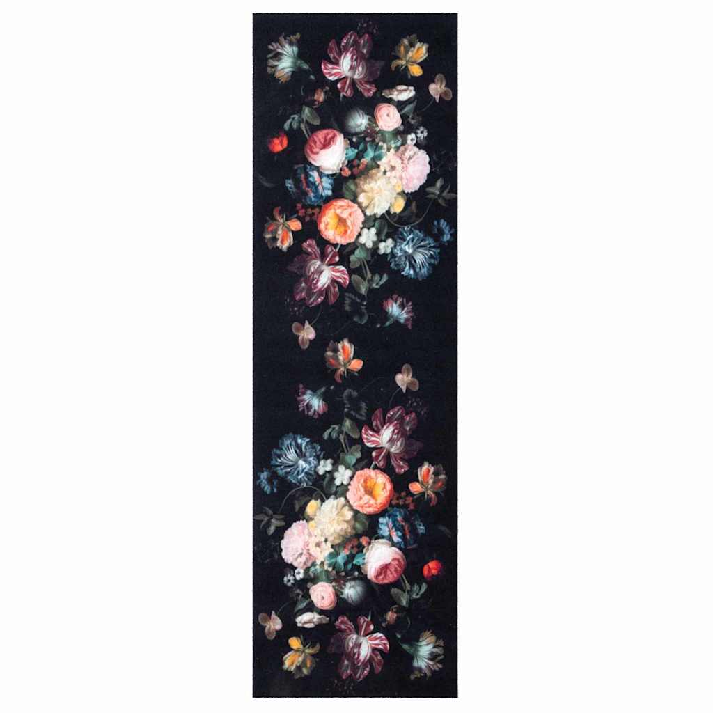 vidaXL Χαλί Κουζίνας Floral Λουλούδια 45 x 150 cm Βελούδο