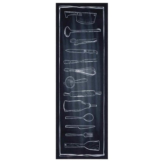 vidaXL Χαλί Κουζίνας Μαύρο 180 x 60 cm Βελούδο