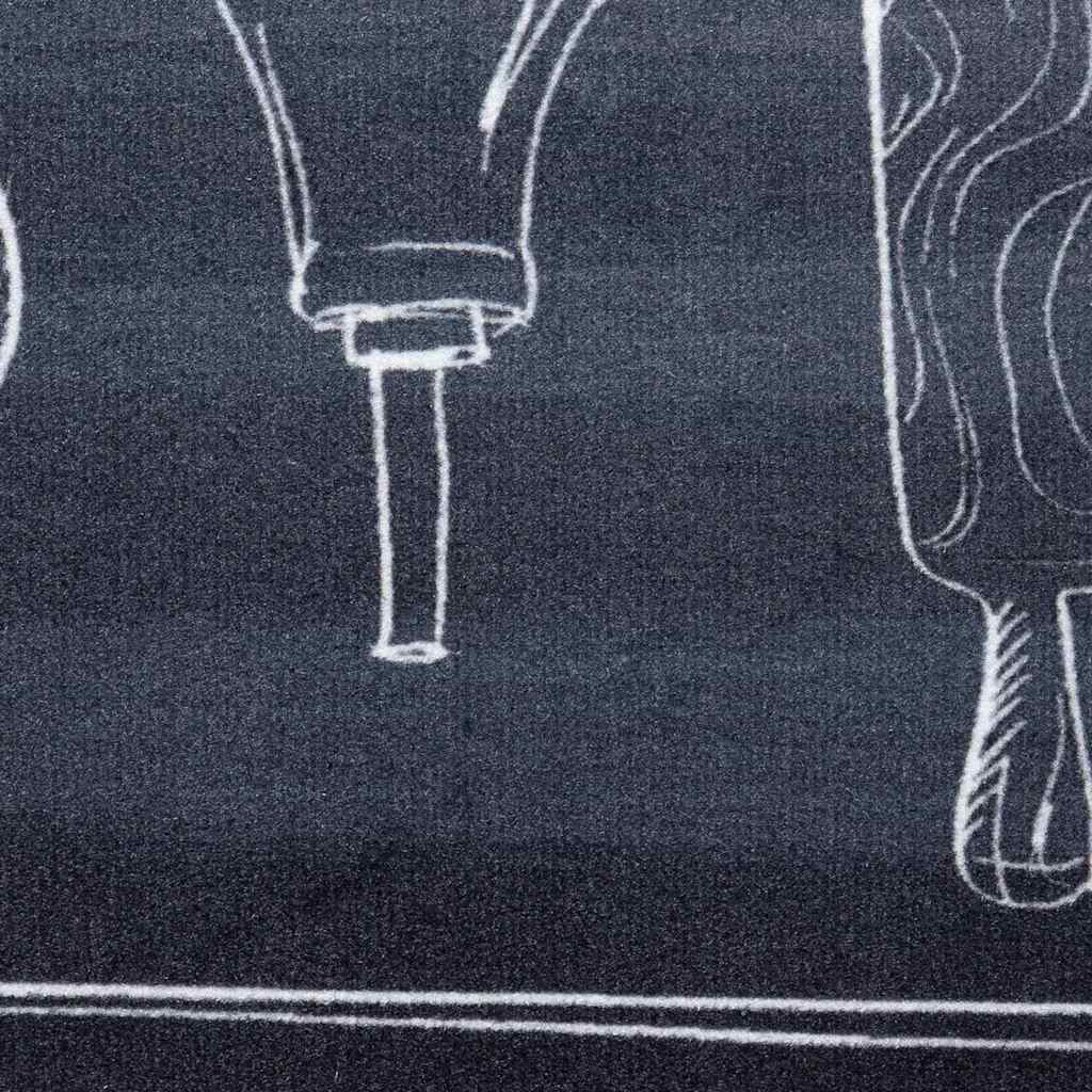 vidaXL Χαλί Κουζίνας Other Χώρος του Σεφ 45 x 150 cm Βελούδο