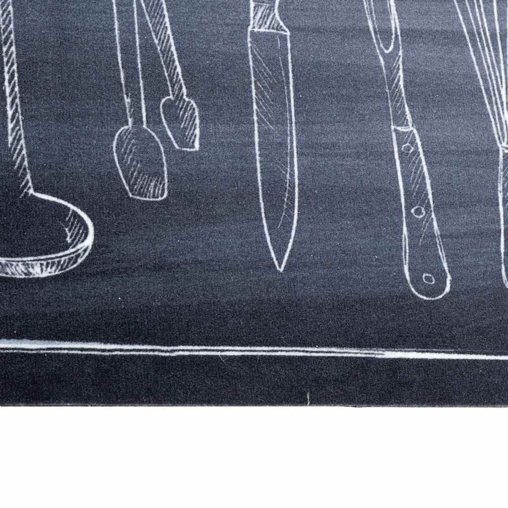 vidaXL Χαλί Κουζίνας Geometric Χώρος του Σεφ 60 x 300 cm Βελούδο