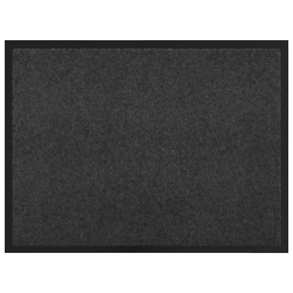 vidaXL Χαλάκι Εξώπορτας Ανθρακί 60 x 80 cm Ύφασμα τέντι