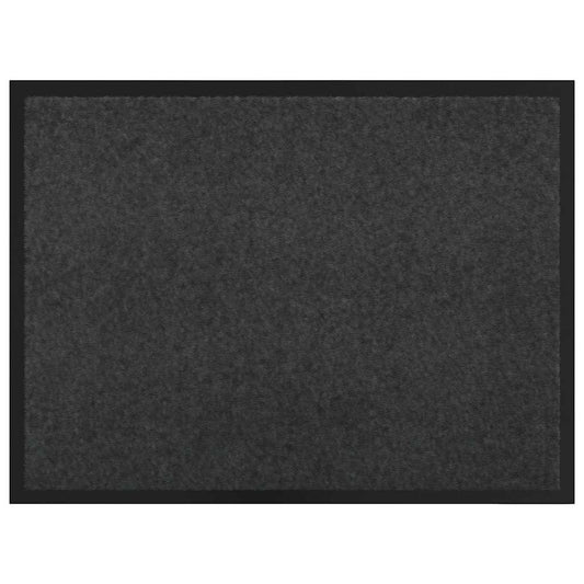 vidaXL Χαλάκι Εξώπορτας Ανθρακί 60 x 80 cm Ύφασμα τέντι