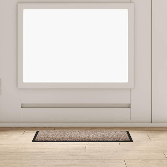 vidaXL Χαλάκι Εξώπορτας Μπεζ 60 x 40 x 1.2 εκ. Ύφασμα τέντι