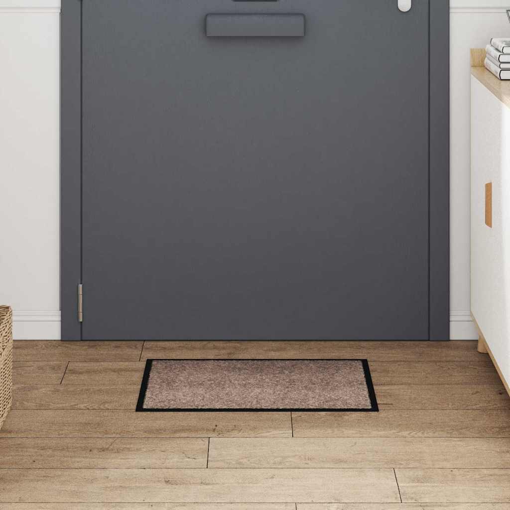 vidaXL Χαλάκι Εξώπορτας Μπεζ 40 x 60 cm Ύφασμα τέντι