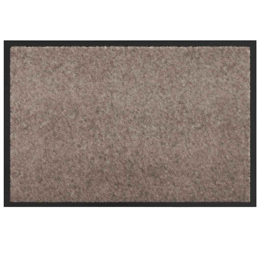 vidaXL Χαλάκι Εξώπορτας Μπεζ 60 x 40 x 1.2 εκ. Ύφασμα τέντι