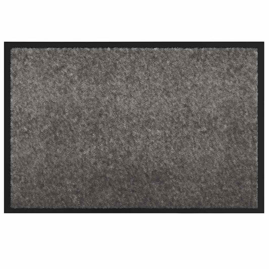 vidaXL Χαλάκι Εξώπορτας Ανοιχτό γκρι 60 x 40 x 1.2 εκ. Ύφασμα τέντι