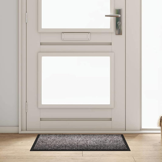 vidaXL Χαλάκι Εξώπορτας Ανοιχτό γκρι 60 x 80 cm Ύφασμα τέντι