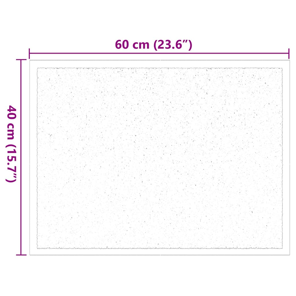 vidaXL Χαλάκι Εξώπορτας Μπορντό 40 x 60 cm Ύφασμα τέντι