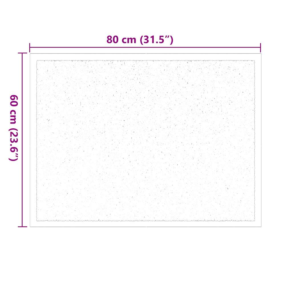 vidaXL Χαλάκι Εξώπορτας Μπορντό 60 x 80 cm Ύφασμα τέντι